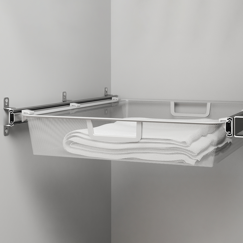 Корзина мелкосеточная Larvij, 393x555x85 мм, белый, L95M508WH