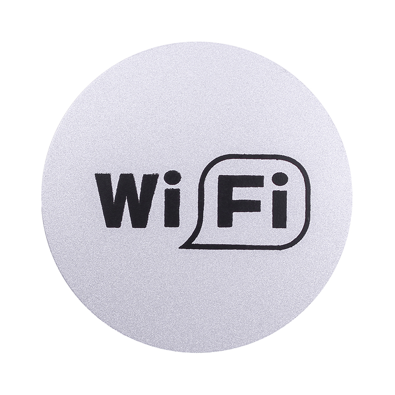 Табличка информационная Larvij Wi-Fi, 95x95x2,5 мм, серебро, L003WIFI