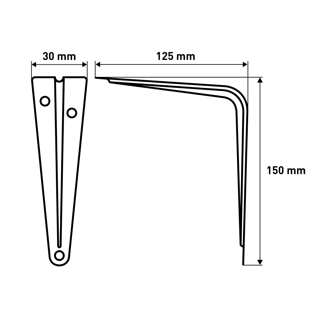Кронштейн Larvij Практичный, 150x125 мм,черный, L7701BL