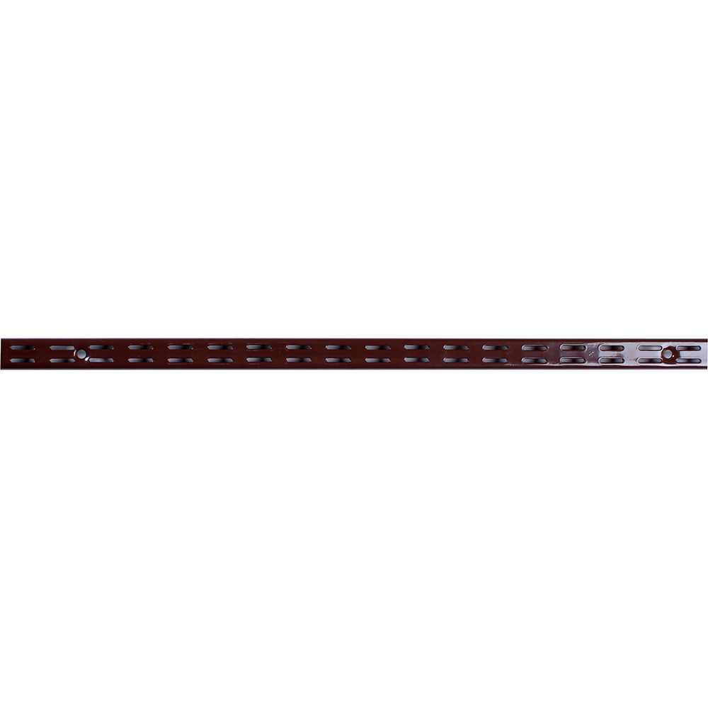 Стеновая стойка двуxпазная Larvij, 1000x26x17 мм, коричневый, L9014BR