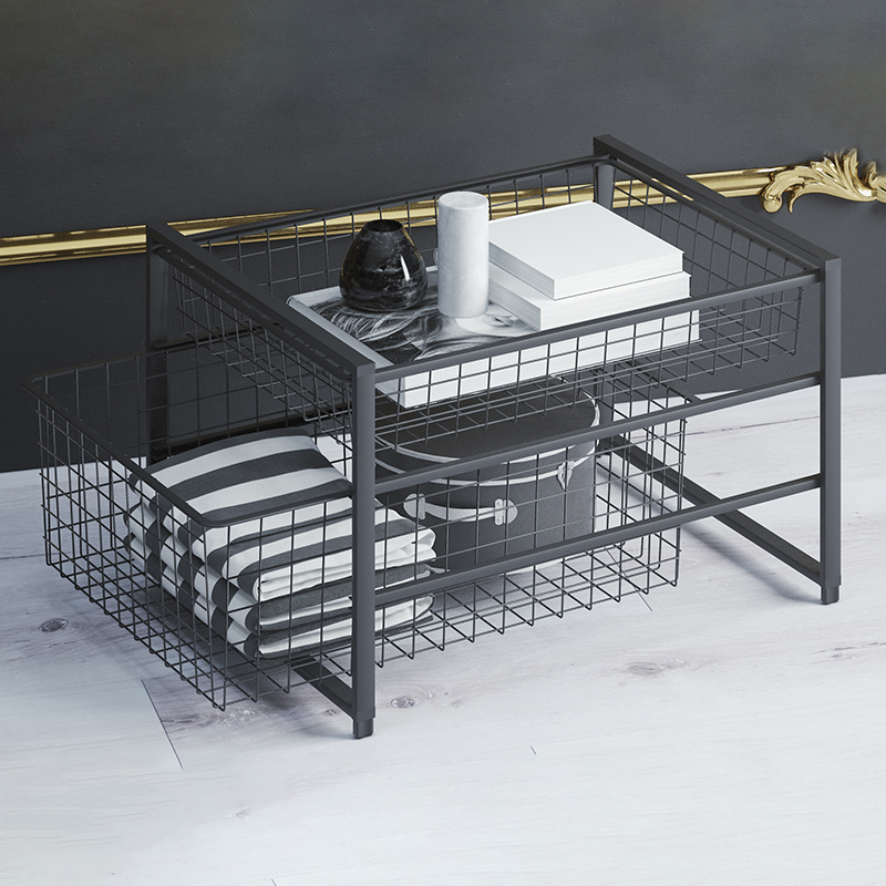 Корзина проволочная для рамы Larvij, 555x410x85 мм, черный, L9529BL(N)