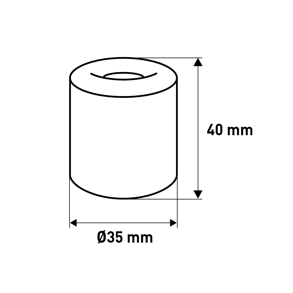 Стопор дверной резиновый Larvij, 35x35x40 мм, белый, LDS009WH