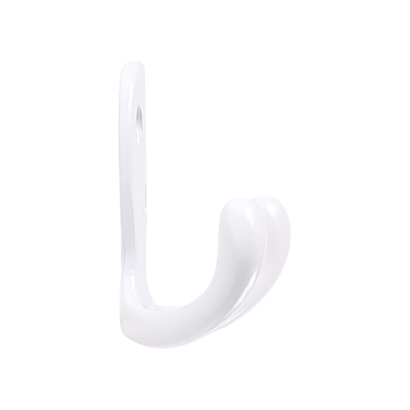 Крючок двойной стандартный Larvij, 75x25x55 мм, белый, LK0202WH