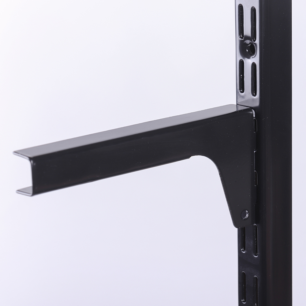 Кронштейны для ЛДСП полки Larvij, 150x70x18 мм, черный, 2 шт., L9096BL
