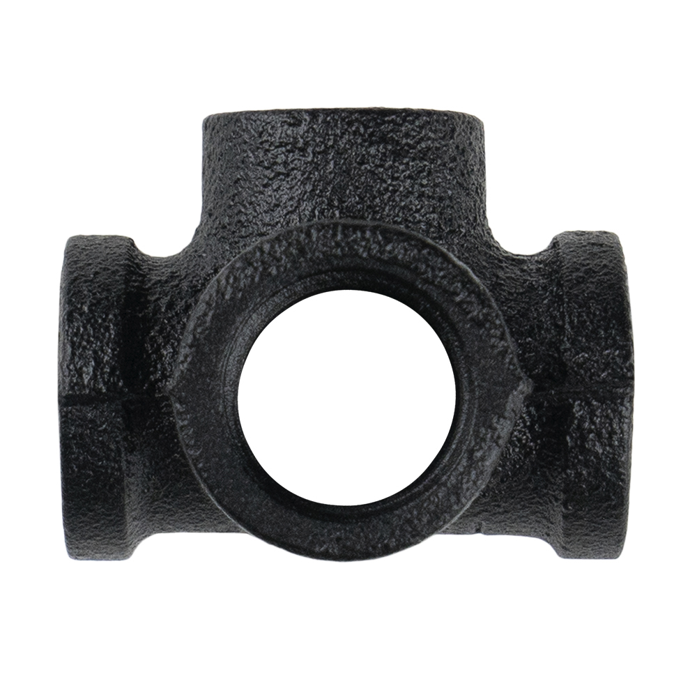 Соединитель 5-сторонний для труб Larvij, 50x50x39 мм, черный, L65R20F5BL