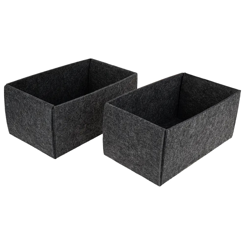 Органайзеры войлочные складные Larvij, 27x12x15 мм, темно-серый, 2 шт., LAJC001DG