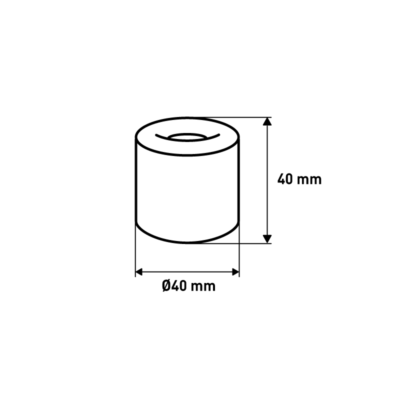 Стопор дверной резиновый Larvij, 40x40x40 мм, белый, LDS008WH