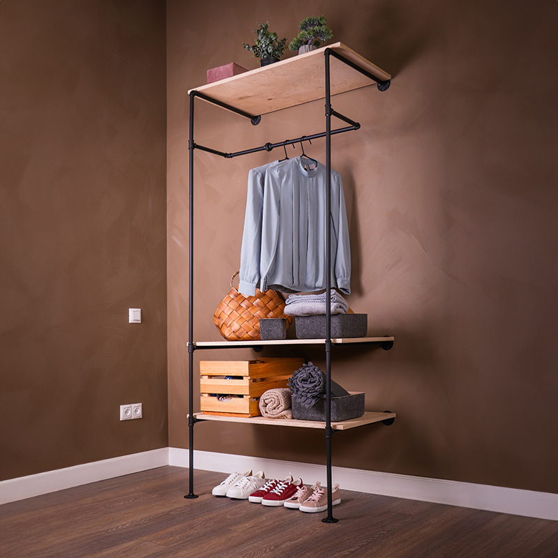 Металлическая труба Larvij, 1000x20x20 мм, черный, L65R20T100BL