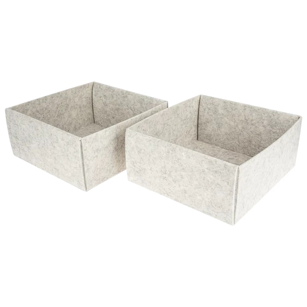 Органайзеры войлочные складные Larvij, 27x12x25 мм, серый, 2 шт., LAJC002LG