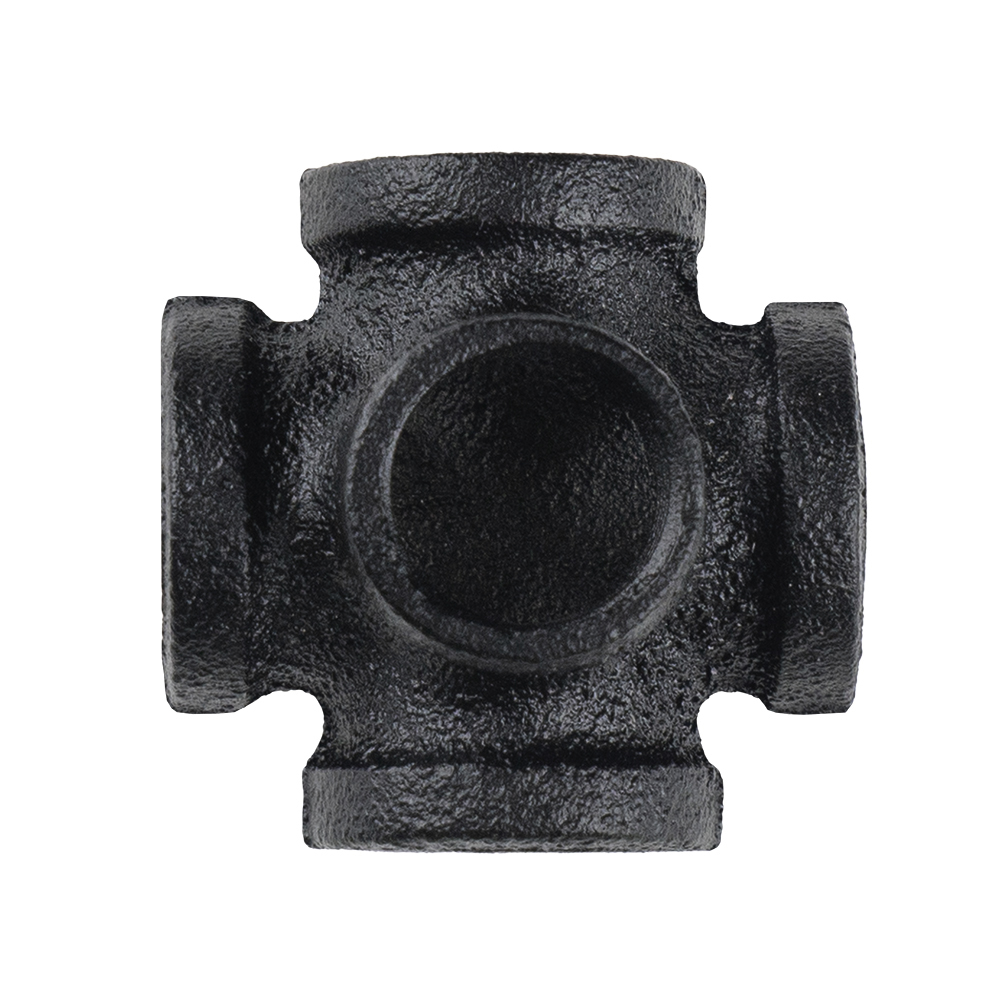 Соединитель 5-сторонний для труб Larvij, 50x50x39 мм, черный, L65R20F5BL