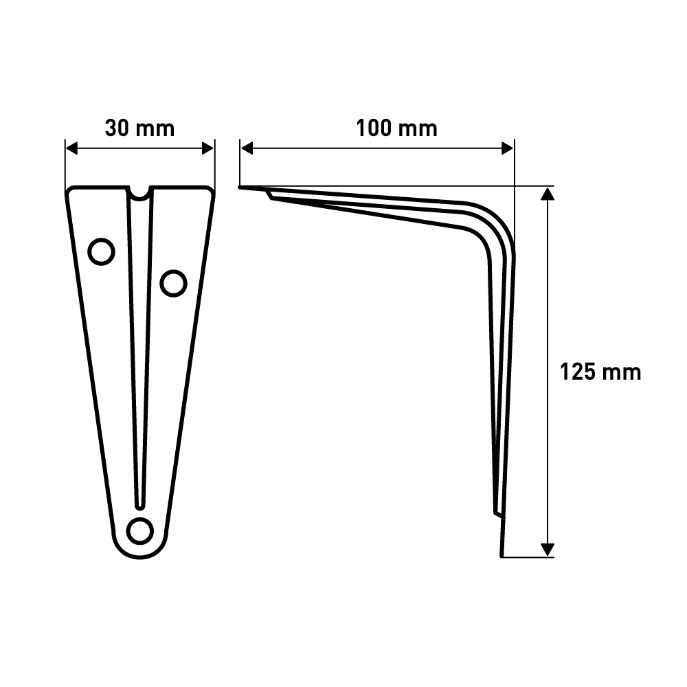 Кронштейн Larvij Практичный, 125x100 мм, черный, L7700BL
