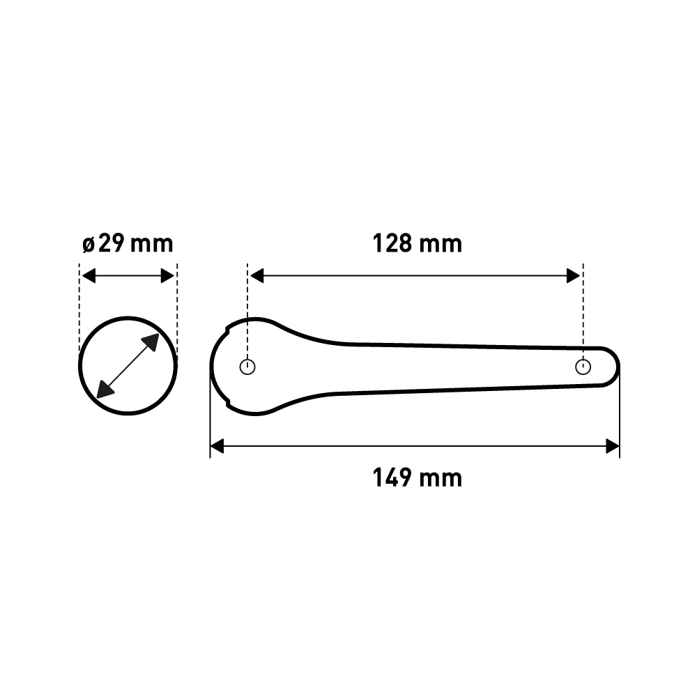 Ручка мебельная Larvij Скоба, 128 мм, черный, L4.023.128BL