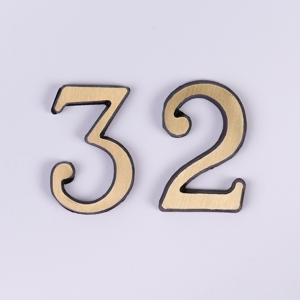 Номер дверной Larvij «2», 35x5x50 мм, антик бронза, LNB5 AB #2