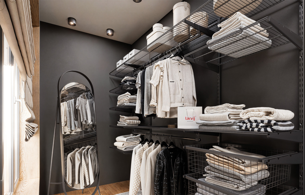 Гардеробная система на балконе