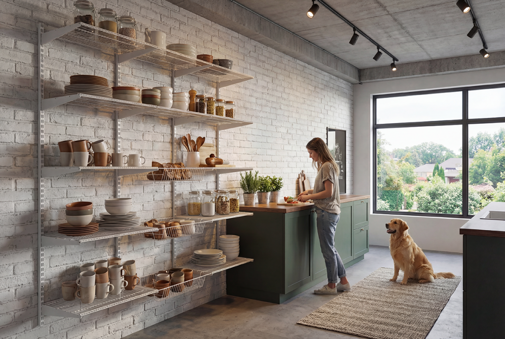 Гардеробная система Larvij на кухне