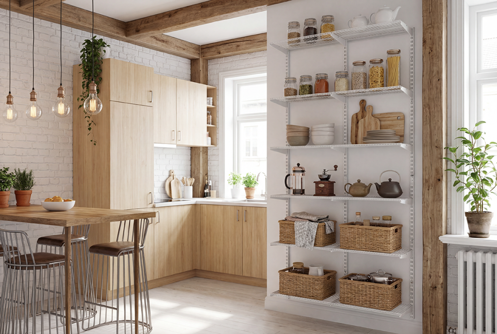 Гардеробная система Larvij на кухне