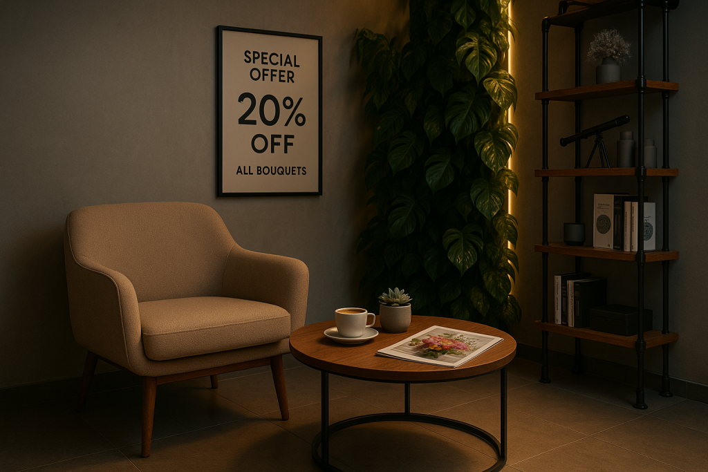 Система хранения в цветочном магазине