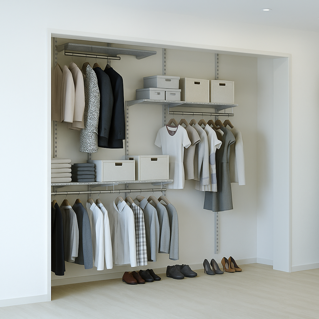 Модульная гардеробная в нише