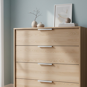 Ручка мебельная Larvij торцевая, 96 мм, матовое золото, L4.edge02.096MG