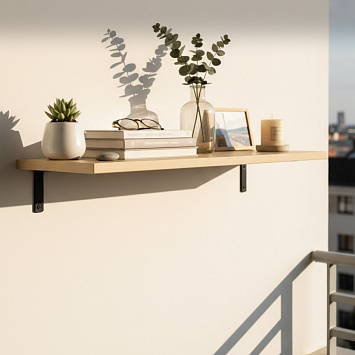 Кронштейн Larvij Angle, 75x20x125 мм, черный, L7652BL