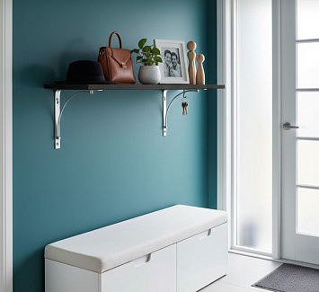 Кронштейн Larvij Арочный, 200x21x200 мм, шампанское, L7605CE