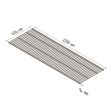 Проволочная полка Larvij, 1206x406 мм, магнолия, L99124MG