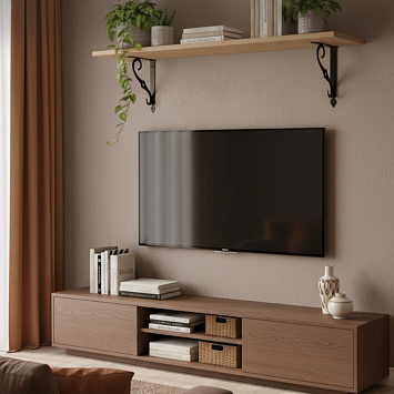 Кронштейн Larvij Флюгер, 190x25x240 мм, черный, L7651BL