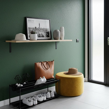 Кронштейн Larvij Angle, 125x20x150 мм, черный, L7658BL