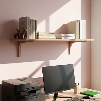 Кронштейны Larvij Деревянные, 250x18x150 мм, сосна, 2 шт., L5202