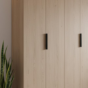 Ручка мебельная Larvij торцевая, 96 мм, черный, L4.edge02.096BL