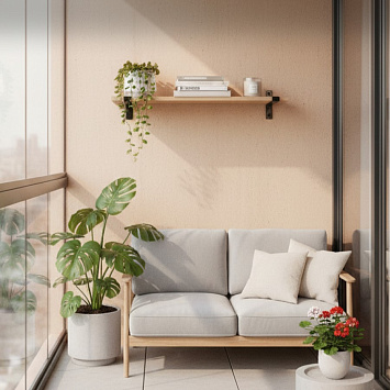 Кронштейн Larvij Джей Брэкет, 200x120x28 мм, черный, L7729BL