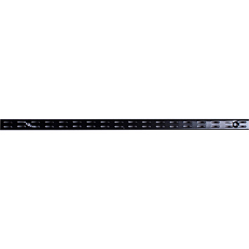 Стеновая стойка двуxпазная Larvij, 500x26x17 мм, черный, L9012BL
