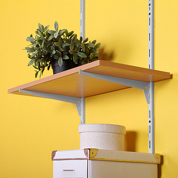 Кронштейн однопазный прямой Larvij, 418 мм, серый, L8070GA