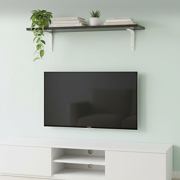 Кронштейн Larvij Ренифорс, 150x30x125 мм, белый, L7501WH