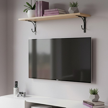 Кронштейн Larvij Сван, 150x21x150 мм, черный, L7623BL