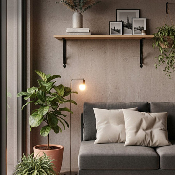 Кронштейн Larvij Флюгер, 190x25x240 мм, черный, L7651BL