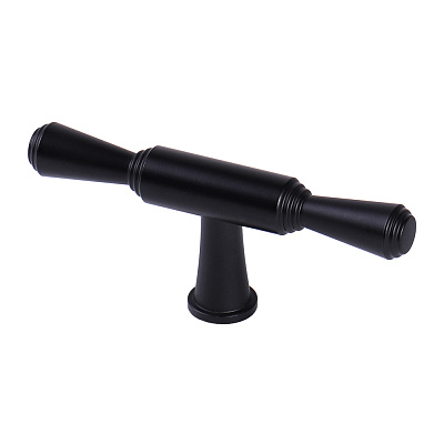 Ручка мебельная Larvij, 81x32x14 мм, черный, L4.knob16BL Фото 1