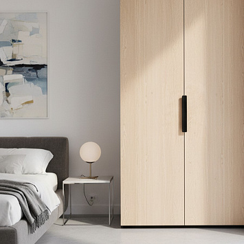 Ручка мебельная Larvij торцевая, 96 мм, черный, L4.edge02.096BL