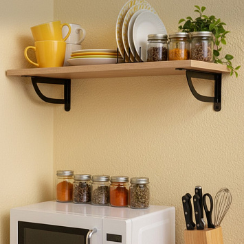 Кронштейн Larvij D-WALL, 180x23x120 мм, черный, L7721BL