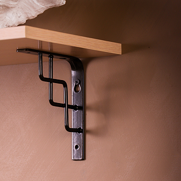 Кронштейн Larvij Степ, 150x21x150 мм, чёрный, L7607BL