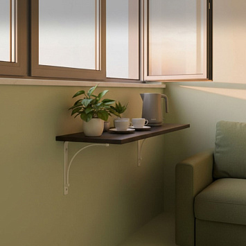 Кронштейн Larvij Арочный, 200x21x200 мм, белый, L7605WH