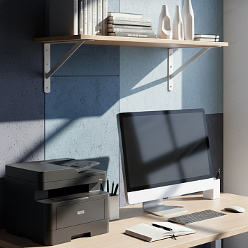 Кронштейн Larvij Промышленный, 200x30x300 мм, белый, L7450WH