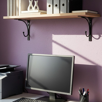 Кронштейн Larvij Сван, 150x21x150 мм, черный, L7623BL