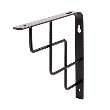 Кронштейн Larvij Степ, 21x200x200 мм, чёрный, L7608BL