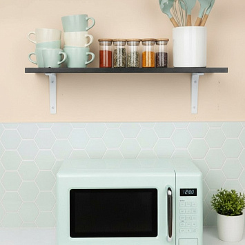 Кронштейн Larvij Ренифорс, 150x30x125 мм, белый, L7501WH