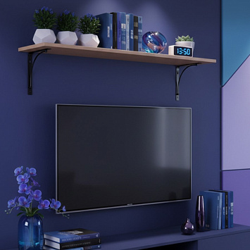 Кронштейн Larvij Арочный, 200x21x200 мм, черный, L7605BL