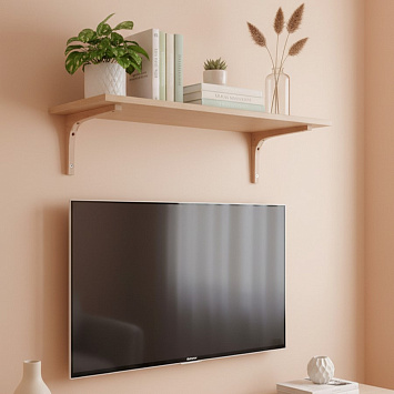 Кронштейны Larvij Деревянные, 250x18x150 мм, сосна, 2 шт., L5202