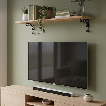 Кронштейн Larvij Орнаментал, 110x13x110 мм, черный, L7404BL