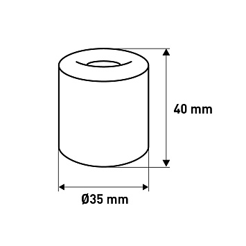 Стопор дверной резиновый Larvij, 35x35x40 мм, белый, LDS009WH
