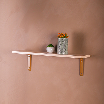 Кронштейн Larvij Кантиливер, 125x150 мм, золото, L7496GO